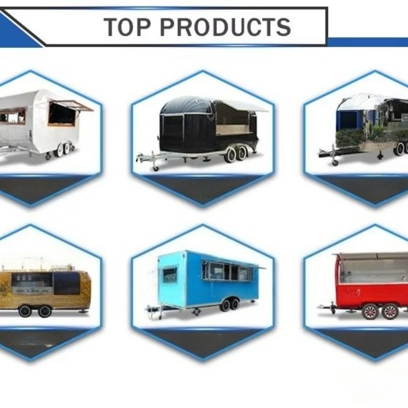 Street Food Snacks - Outdoor-Imbisswagen, Verkaufsstand, Kiosk, Konzessions-Food-Trailer, mobiler Eiswagen,