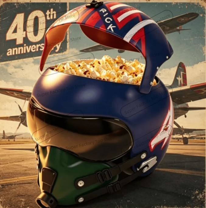 Food Like Snacks - 2026 Neuer Maverick 40. Jubiläums Pilotenhelm