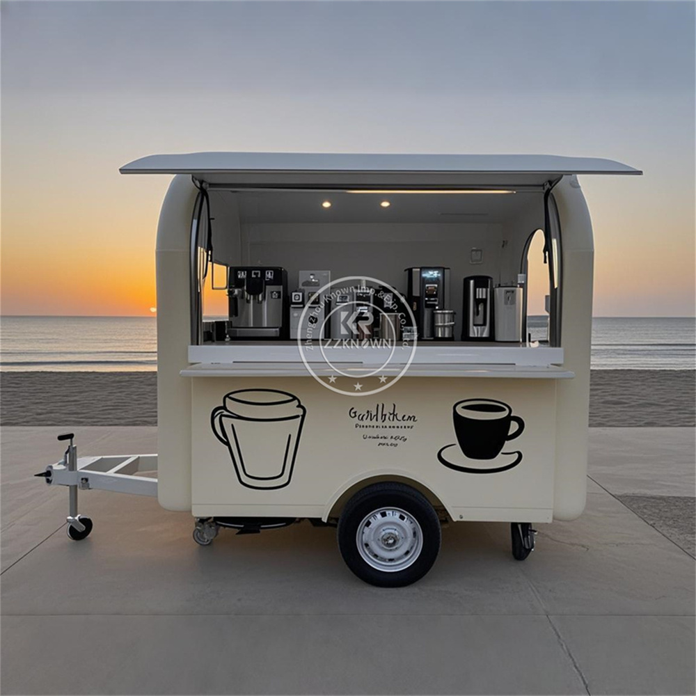 Street Food Snacks - Hochwertiger mobiler Fast-Food-Anhänger nach europäischem Standard,