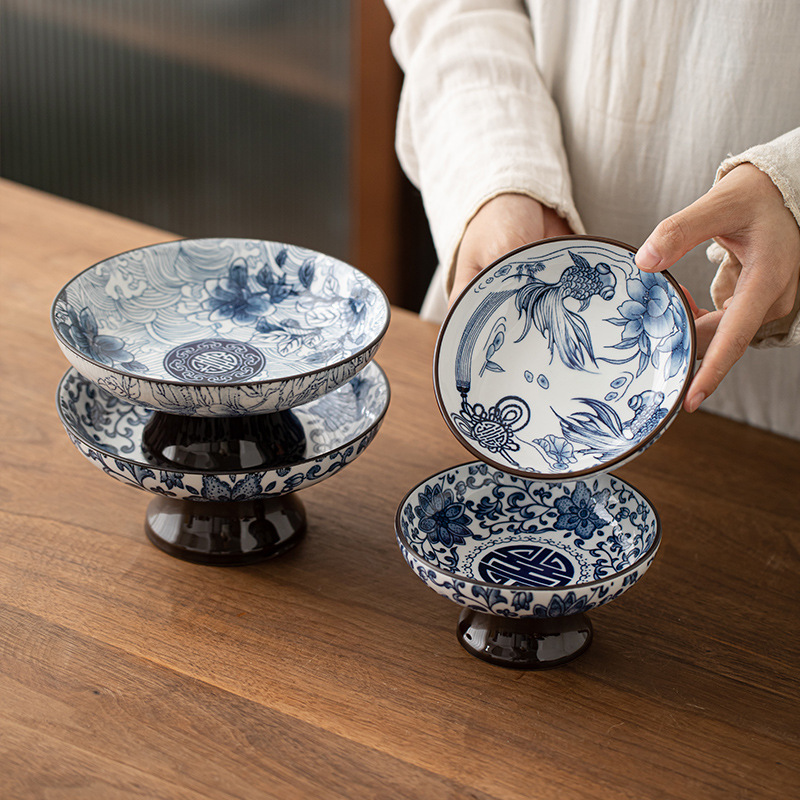 Food Like Snacks - Retro blau und weiß chinesische Erfrischungen