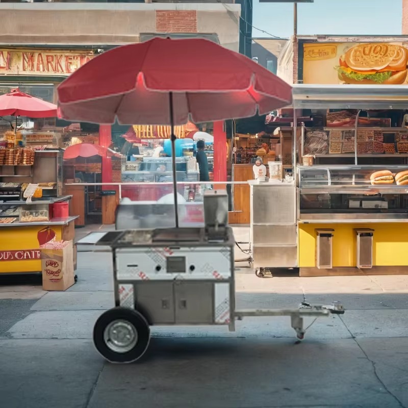 Kompakter mobiler Imbisswagen  – Street Food Snacks Bewertung und Preis