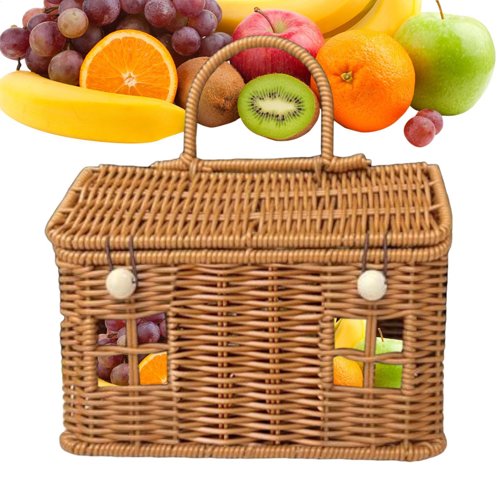 Rattan-Korb, Vintage-Hausform, – Food Snacks With Fiber Bewertung und Preis