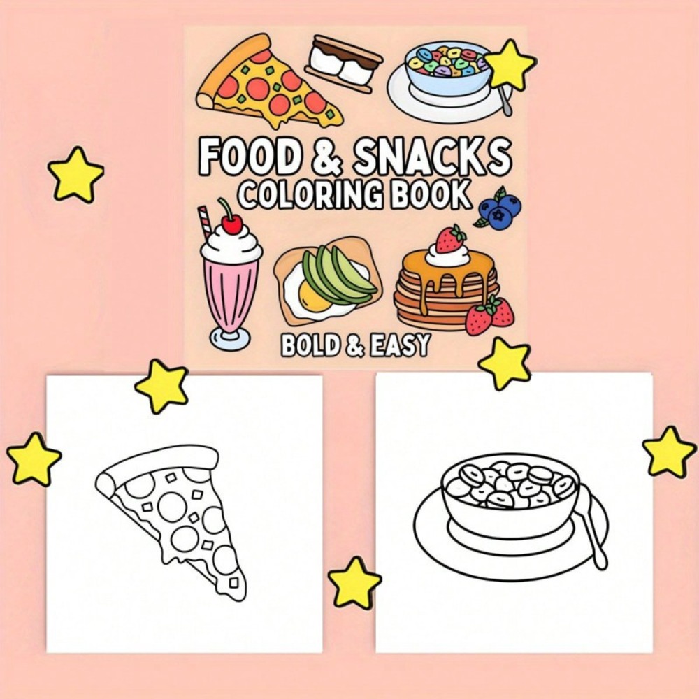 Malbuch mit Essen und Snacks,  – Food And Snacks Coloring Pages Bewertung und Preis